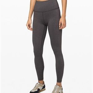 lululemon wunder under 31 inch heathered black